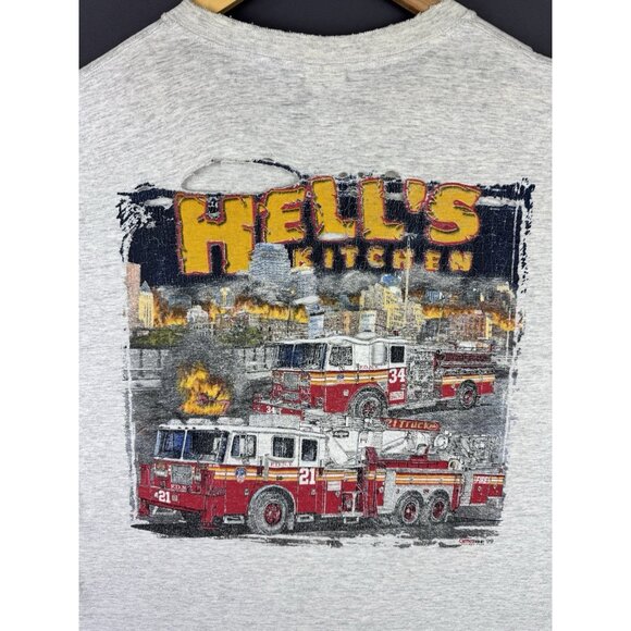 Vintage Y2K Hell's Hells Kitchen Fire Department New York FDNY Truck Thrashed - Picture 3 of 16